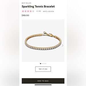 Sparkling tennis bracelet (gold)